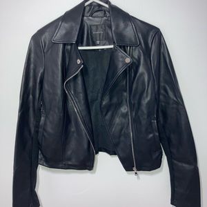 Black leather jacket